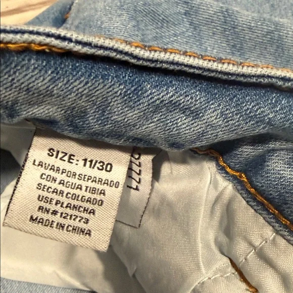 Flying Angel Women's Wide Leg Denim with embroidered Bow Accents - Picture 6 of 11